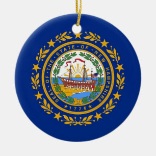 Ornament met vlag van New Hampshire