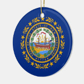 Ornament met vlag van New Hampshire (Links)