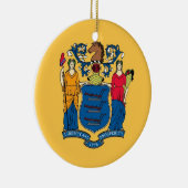 Ornament met vlag van New Jersey (Rechts)