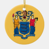 Ornament met vlag van New Jersey (Voorkant)