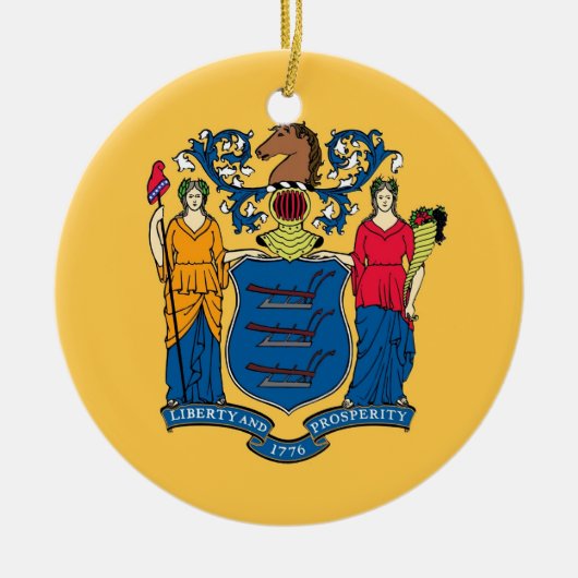 Ornament met vlag van New Jersey (Voorkant)