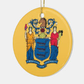 Ornament met vlag van New Jersey (Links)