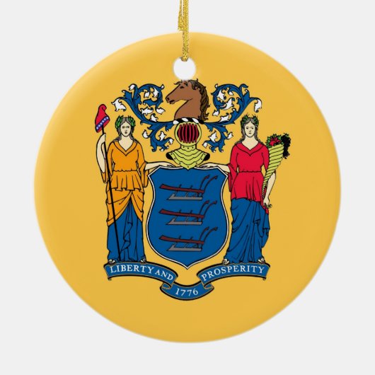 Ornament met vlag van New Jersey (Achterkant)