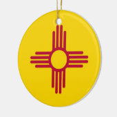 Ornament met vlag van New Mexico (Links)