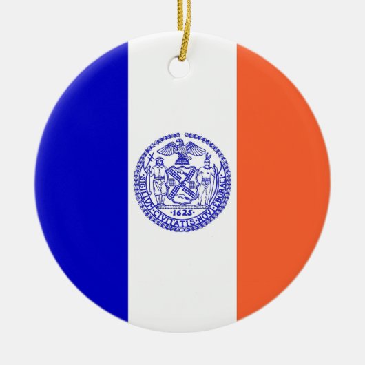 Ornament met vlag van New York (Voorkant)
