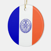 Ornament met vlag van New York (Links)