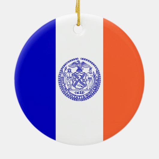 Ornament met vlag van New York (Achterkant)