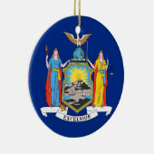 Ornament met vlag van New York (Rechts)