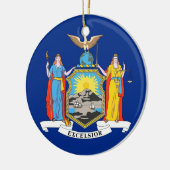 Ornament met vlag van New York (Links)