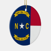Ornament met vlag van North Carolina (Rechts)