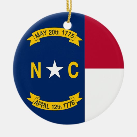 Ornament met vlag van North Carolina (Voorkant)