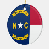 Ornament met vlag van North Carolina (Links)