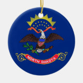 Ornament met vlag van North Dakota (Voorkant)
