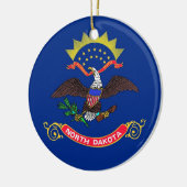 Ornament met vlag van North Dakota (Links)