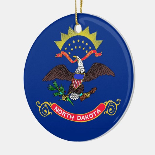 Ornament met vlag van North Dakota (Links)