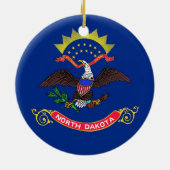 Ornament met vlag van North Dakota (Achterkant)