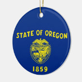 Ornament met vlag van Oregon (Links)