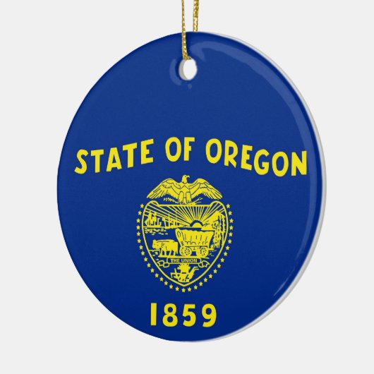 Ornament met vlag van Oregon (Links)