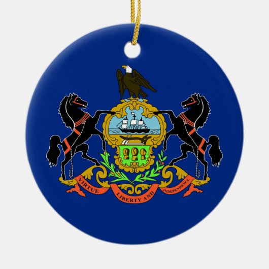 Ornament met vlag van Pennsylvania (Voorkant)
