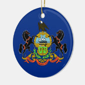 Ornament met vlag van Pennsylvania (Links)