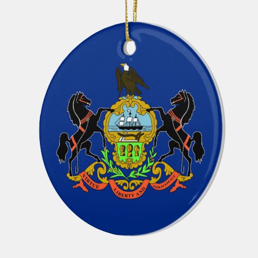 Ornament met vlag van Pennsylvania (Links)