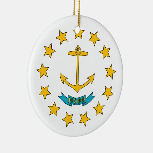 Ornament met vlag van Rhode Island (Rechts)