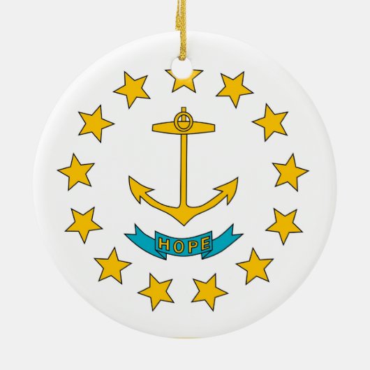 Ornament met vlag van Rhode Island (Achterkant)