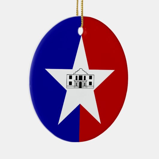 Ornament met vlag van San Antonio, VS (Rechts)