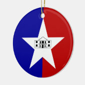 Ornament met vlag van San Antonio, VS (Links)