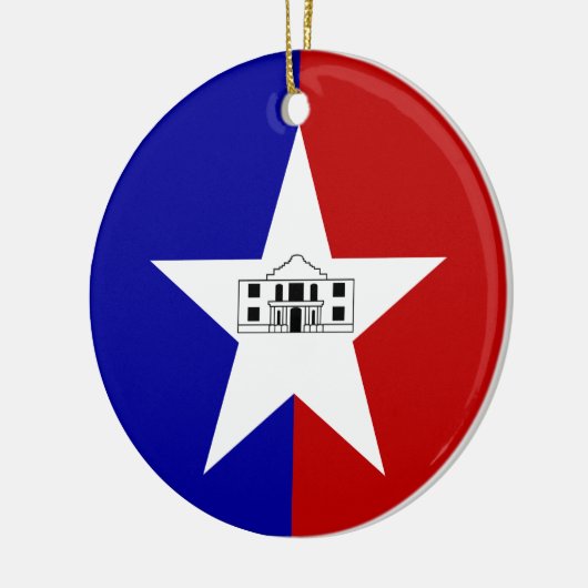 Ornament met vlag van San Antonio, VS (Links)