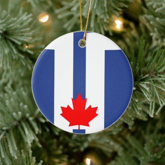 Ornament met vlag van Toronto, Canada (Boom)