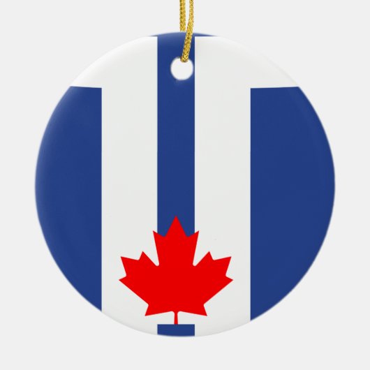 Ornament met vlag van Toronto, Canada (Voorkant)