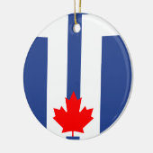 Ornament met vlag van Toronto, Canada (Links)
