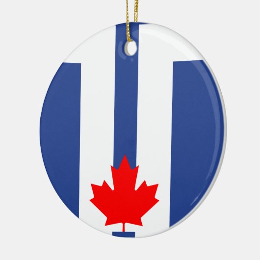 Ornament met vlag van Toronto, Canada (Links)
