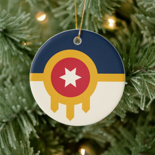 Ornament met vlag van Tulsa, Oklahoma (Boom)