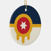 Ornament met vlag van Tulsa, Oklahoma (Rechts)