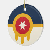 Ornament met vlag van Tulsa, Oklahoma (Links)