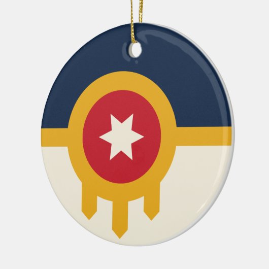 Ornament met vlag van Tulsa, Oklahoma (Links)