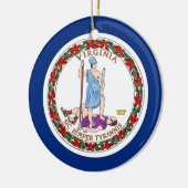 Ornament met vlag van Virginia (Links)