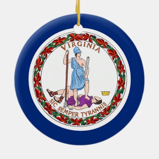 Ornament met vlag van Virginia (Achterkant)