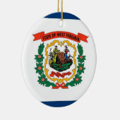 Ornament met vlag van West Virginia (Rechts)