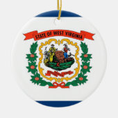 Ornament met vlag van West Virginia (Voorkant)