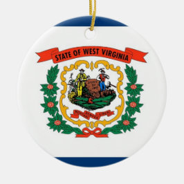 Ornament met vlag van West Virginia