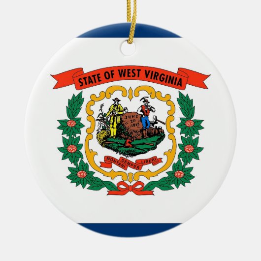 Ornament met vlag van West Virginia (Voorkant)