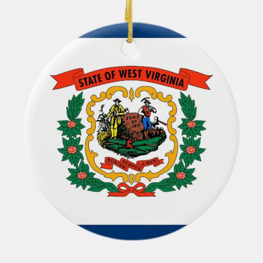 Ornament met vlag van West Virginia (Achterkant)