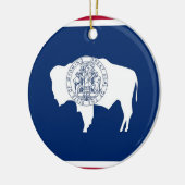 Ornament met vlag van Wyoming (Links)