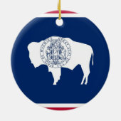 Ornament met vlag van Wyoming (Achterkant)