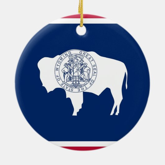 Ornament met vlag van Wyoming (Achterkant)