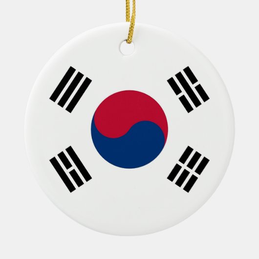 Ornament met vlag van Zuid-Korea (Voorkant)