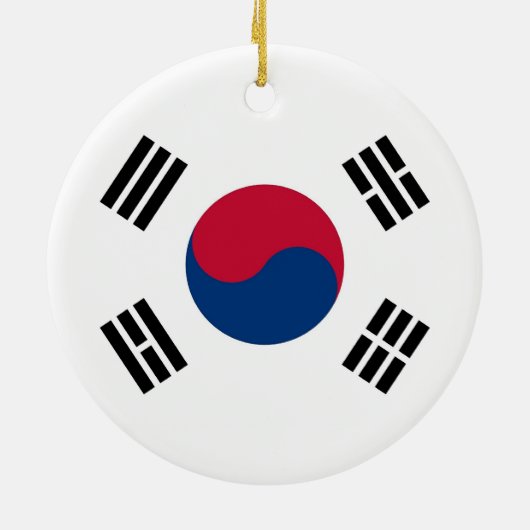 Ornament met vlag van Zuid-Korea (Achterkant)